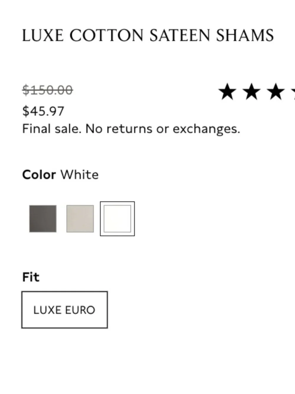 Luxe Cotton Sateen Shams